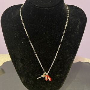 Wizard of Oz vibe silver tone necklace. EUC